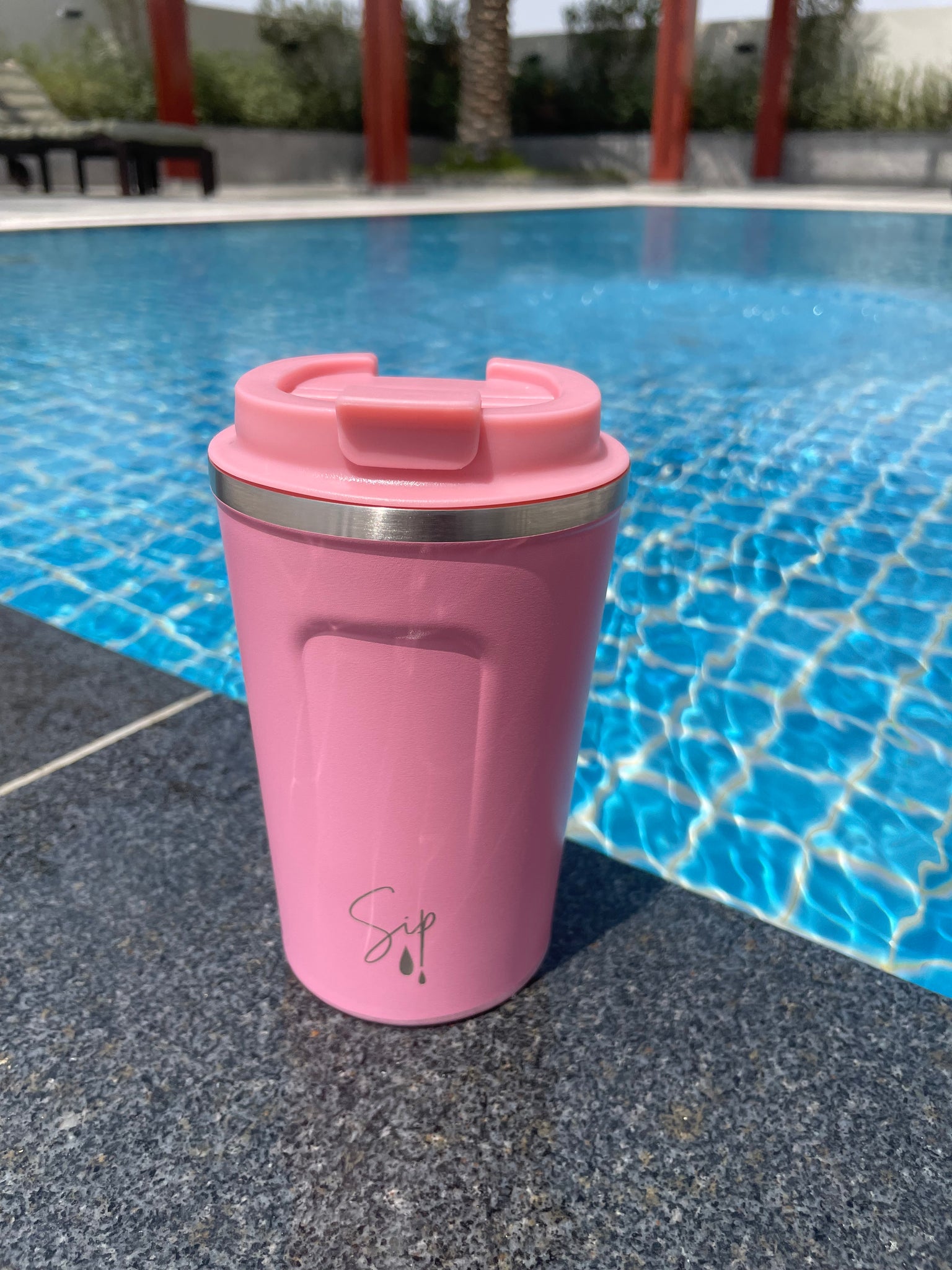 Pink Insulated Coffee Cup 380ml